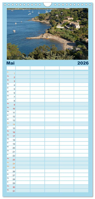 Côte d’Azur - Sehnsuchtsort am Mittelmeer (CALVENDO Familienplaner 2026)