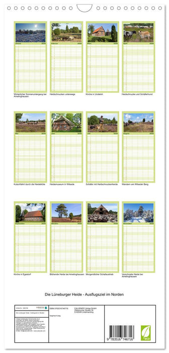 Die Lüneburger Heide - Ausflugsziel im Norden (CALVENDO Familienplaner 2026)
