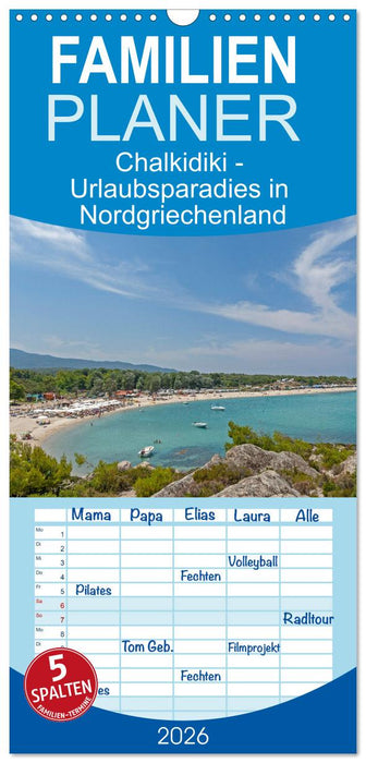 Chalkidiki - Urlaubsparadies in Nordgriechenland (CALVENDO Familienplaner 2026)
