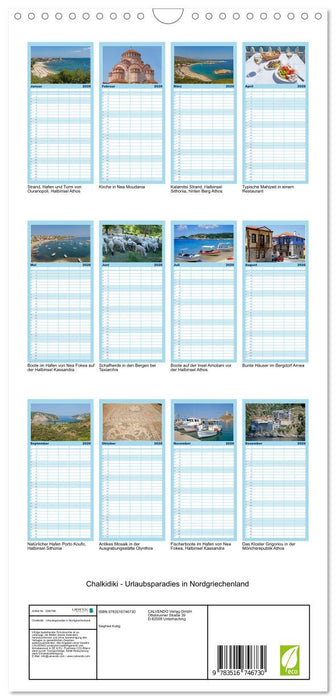 Chalkidiki - Urlaubsparadies in Nordgriechenland (CALVENDO Familienplaner 2026)