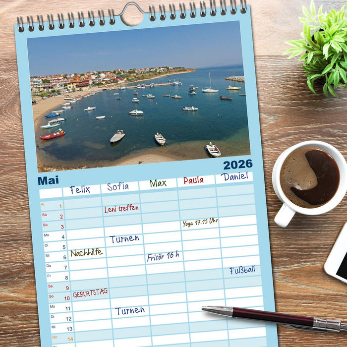 Chalkidiki - Urlaubsparadies in Nordgriechenland (CALVENDO Familienplaner 2026)