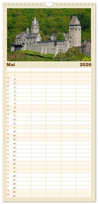 Burgen und Schlösser - Zeugnisse vergangener Zeiten (CALVENDO Familienplaner 2026)