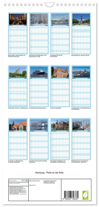 Hamburg - Perle an der Elbe (CALVENDO Familienplaner 2026)