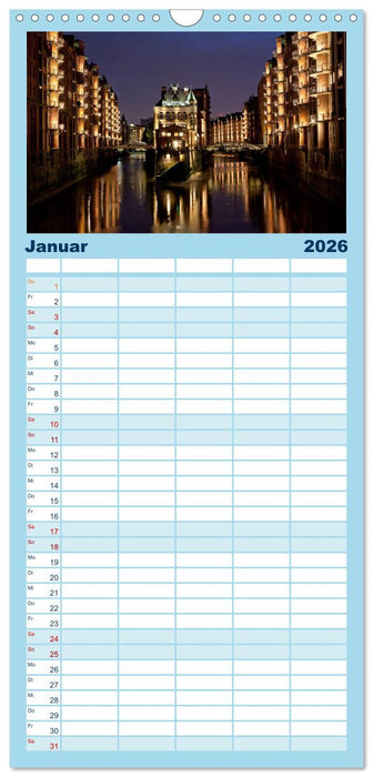 Hamburg - Perle an der Elbe (CALVENDO Familienplaner 2026)