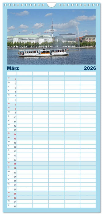 Hamburg - Perle an der Elbe (CALVENDO Familienplaner 2026)