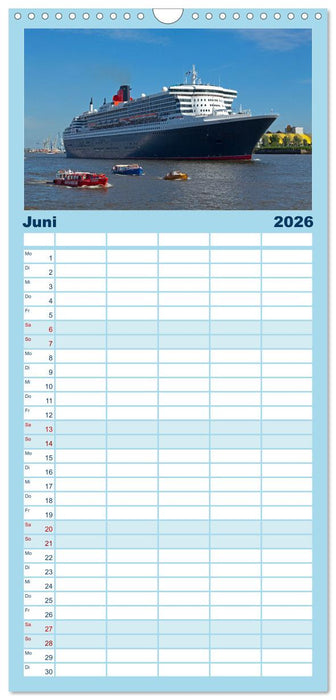 Hamburg - Perle an der Elbe (CALVENDO Familienplaner 2026)