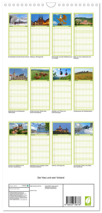 Der Harz und sein Vorland (CALVENDO Familienplaner 2026)