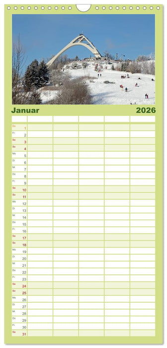 Das Sauerland - Mittelgebirge im Herzen Deutschlands (CALVENDO Familienplaner 2026)