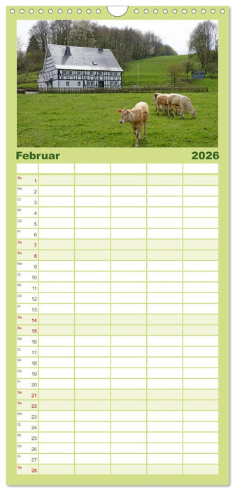 Das Sauerland - Mittelgebirge im Herzen Deutschlands (CALVENDO Familienplaner 2026)