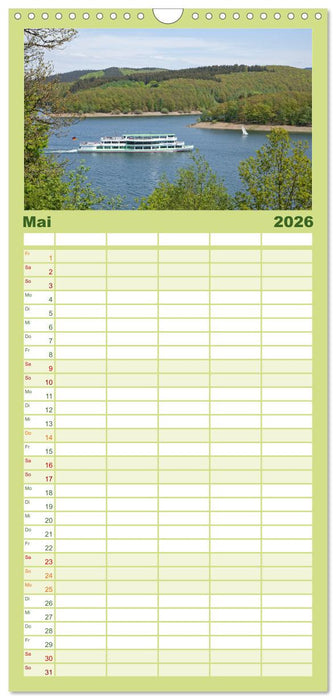 Das Sauerland - Mittelgebirge im Herzen Deutschlands (CALVENDO Familienplaner 2026)