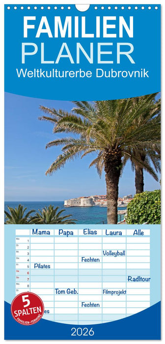Weltkulturerbe Dubrovnik (CALVENDO Familienplaner 2026)