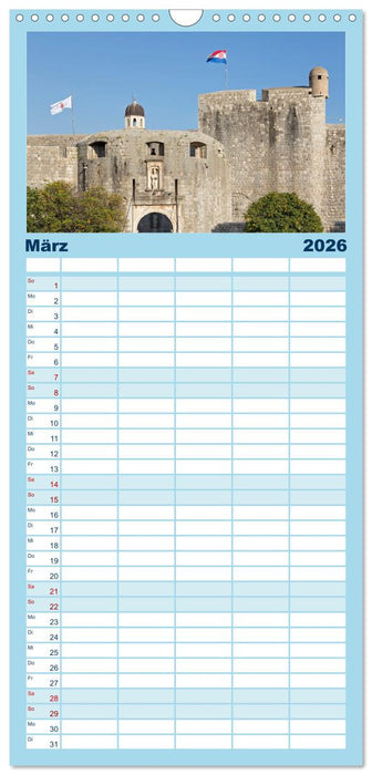 Weltkulturerbe Dubrovnik (CALVENDO Familienplaner 2026)