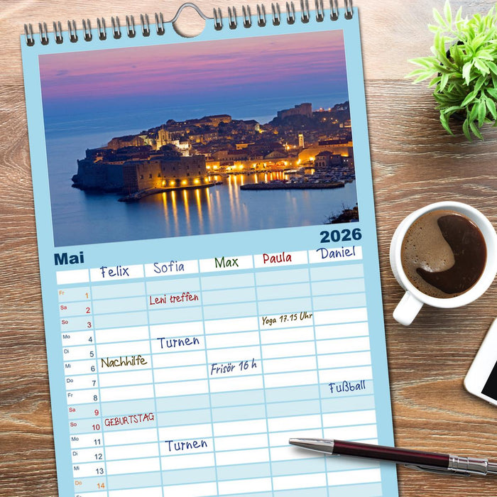 Weltkulturerbe Dubrovnik (CALVENDO Familienplaner 2026)