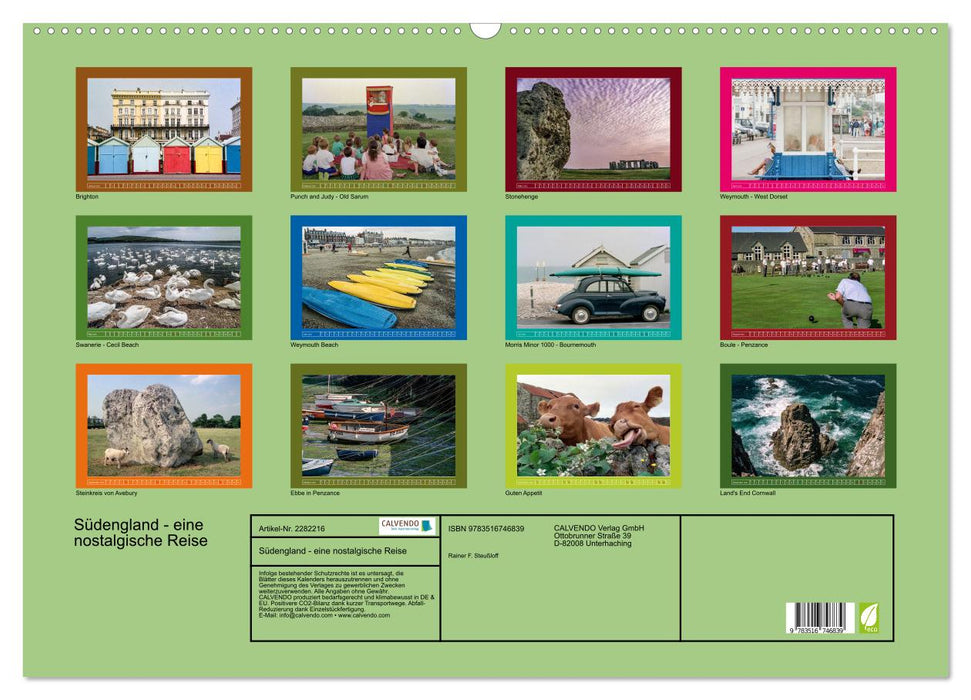 Südengland - eine nostalgische Reise (CALVENDO Wandkalender 2026)