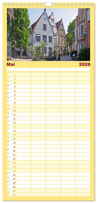 Ansichten von Bremen und Bremerhaven (CALVENDO Familienplaner 2026)