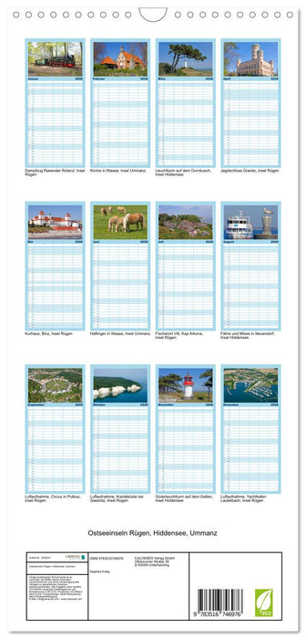 Ostseeinseln Rügen, Hiddensee, Ummanz (CALVENDO Familienplaner 2026)