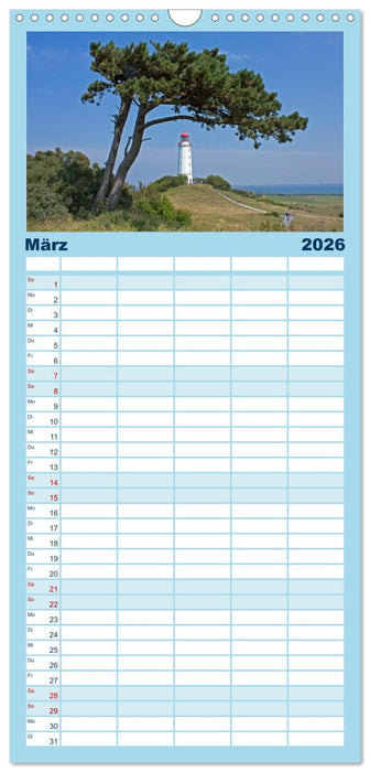 Ostseeinseln Rügen, Hiddensee, Ummanz (CALVENDO Familienplaner 2026)