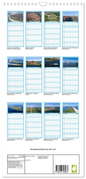 Norddeutschland aus der Luft (CALVENDO Familienplaner 2026)