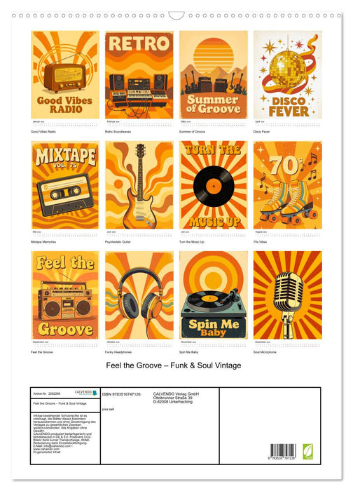 Feel the Groove – Funk & Soul Vintage (CALVENDO Wandkalender 2026)
