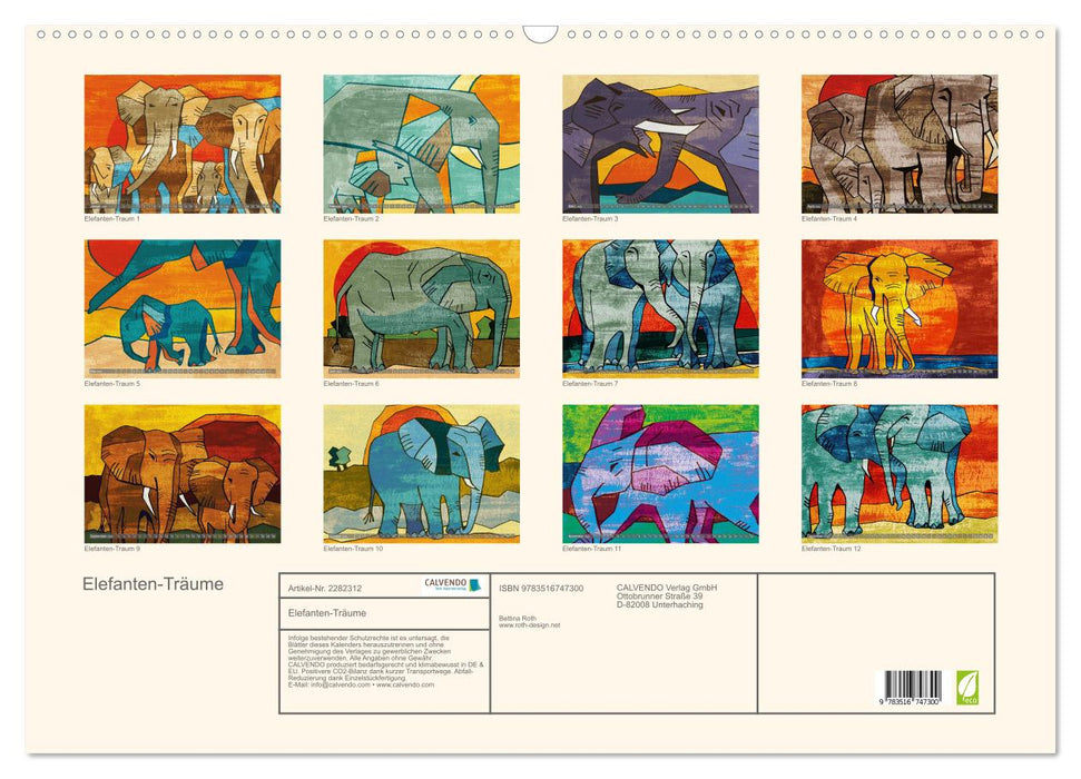 Elefanten-Träume (CALVENDO Wandkalender 2026)