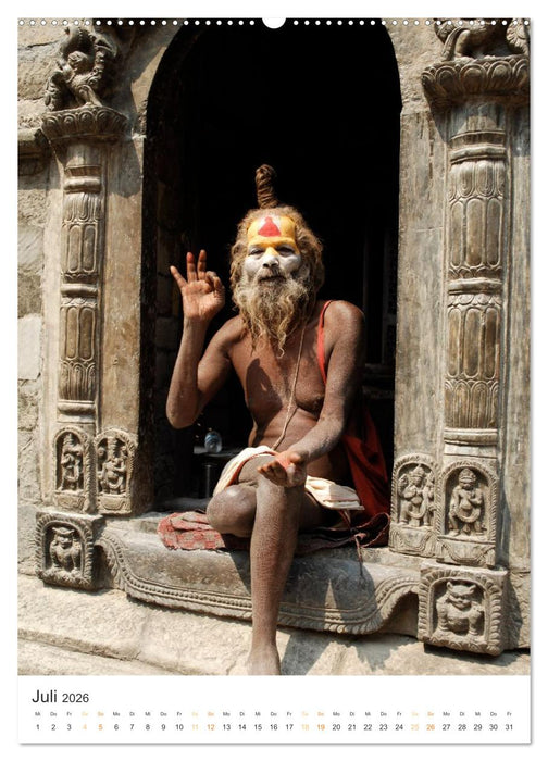 Menschen in Nepal (CALVENDO Premium Wandkalender 2026)