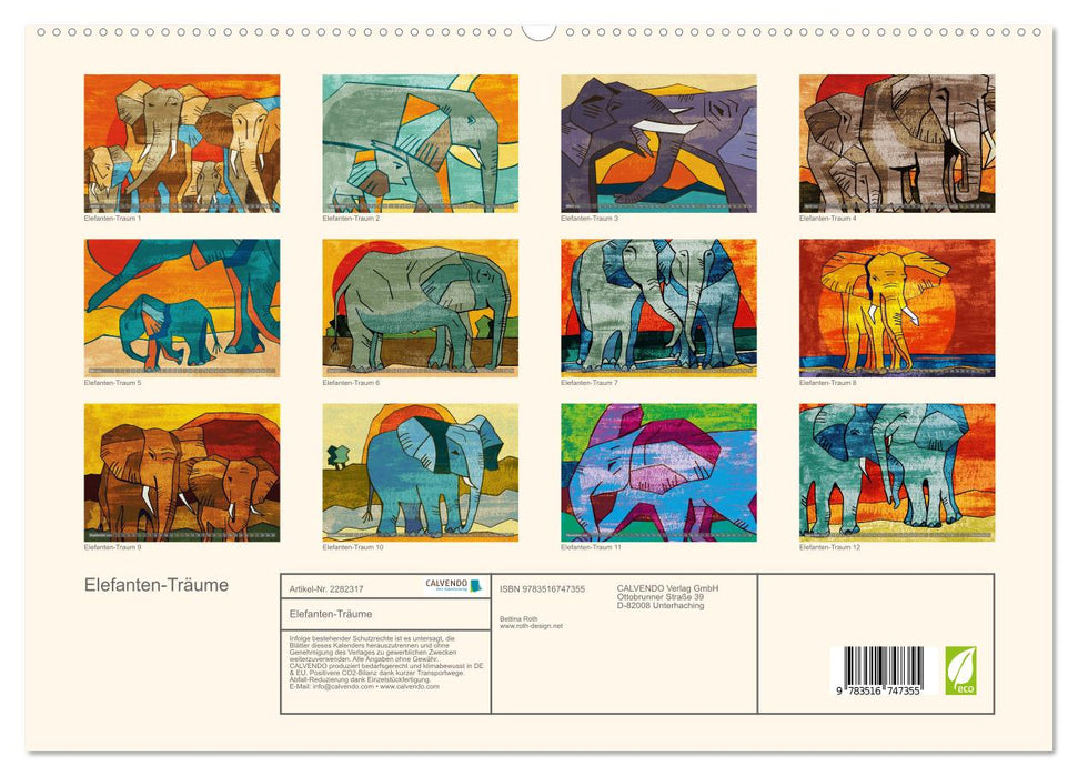 Elefanten-Träume (CALVENDO Premium Wandkalender 2026)