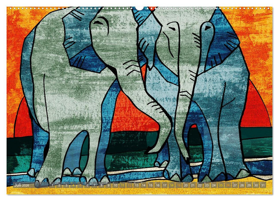 Elefanten-Träume (CALVENDO Premium Wandkalender 2026)
