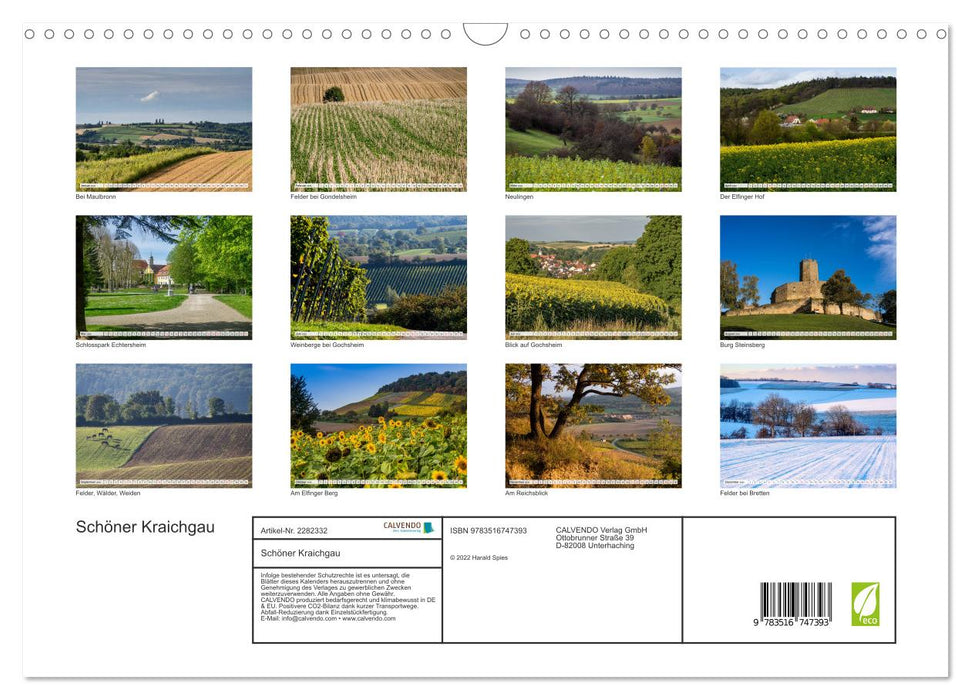 Schöner Kraichgau (CALVENDO Wandkalender 2026)