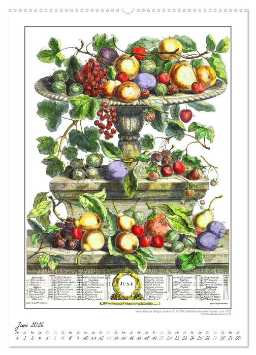 Henry Fletcher. Blumen und Früchte - Kunstkalender (CALVENDO Wandkalender 2026)