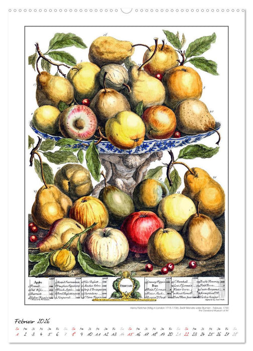 Henry Fletcher. Blumen und Früchte - Kunstkalender (CALVENDO Premium Wandkalender 2026)