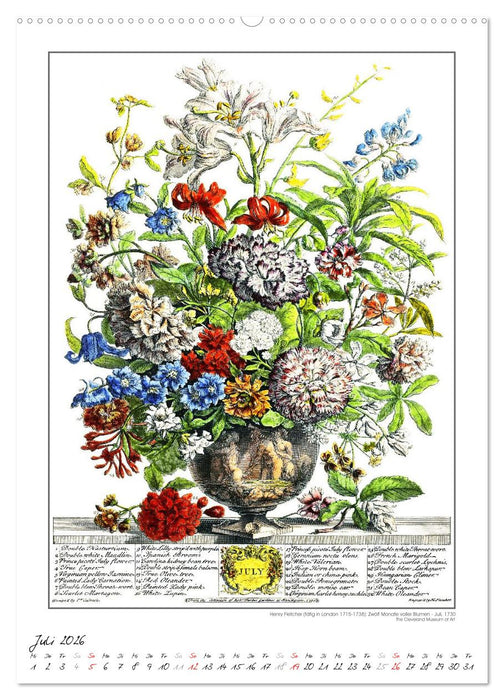 Henry Fletcher. Blumen und Früchte - Kunstkalender (CALVENDO Premium Wandkalender 2026)