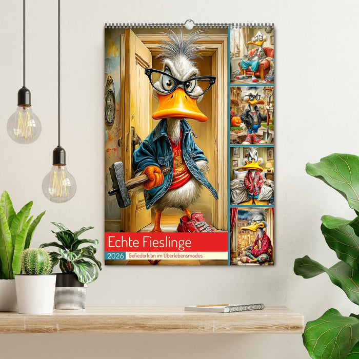 Echte Fieslinge. Gefiederklan im Überlebensmodus (CALVENDO Wandkalender 2026)