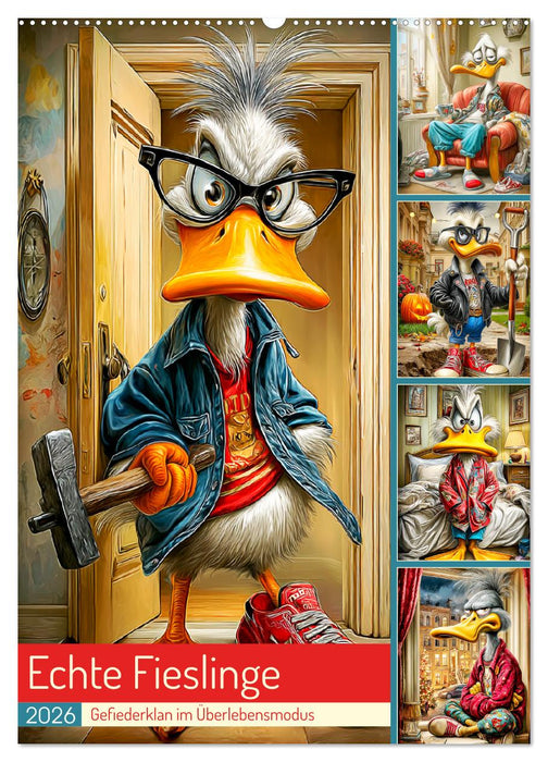 Echte Fieslinge. Gefiederklan im Überlebensmodus (CALVENDO Wandkalender 2026)