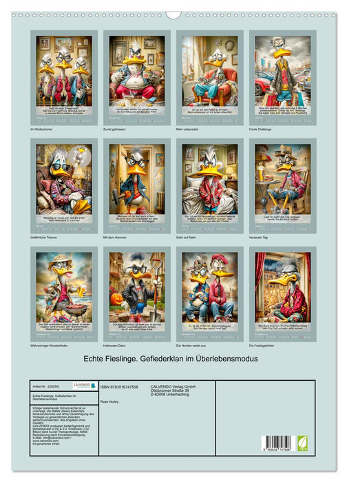 Echte Fieslinge. Gefiederklan im Überlebensmodus (CALVENDO Wandkalender 2026)