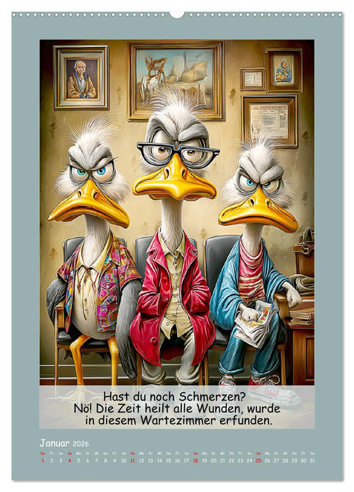 Echte Fieslinge. Gefiederklan im Überlebensmodus (CALVENDO Wandkalender 2026)