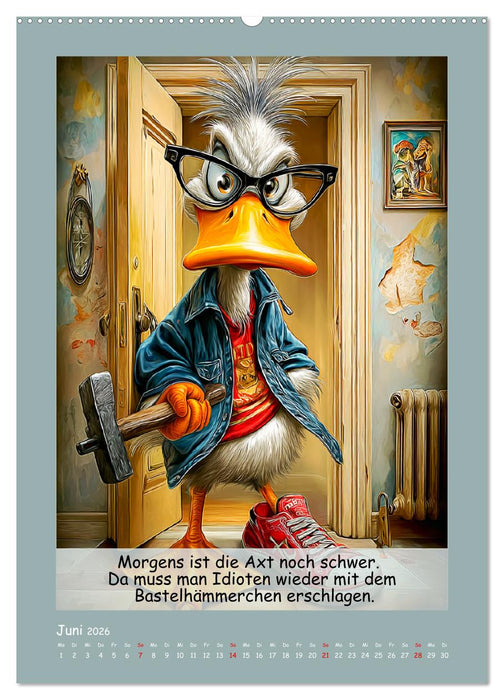 Echte Fieslinge. Gefiederklan im Überlebensmodus (CALVENDO Premium Wandkalender 2026)