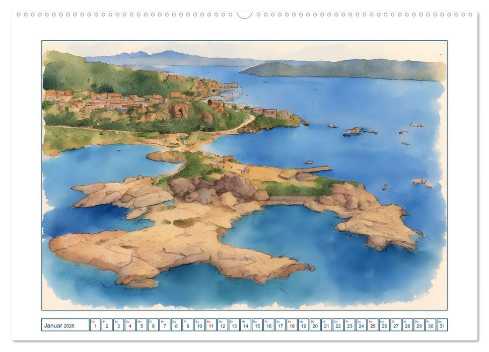 Sardinien - Sonneninsel im Mittelmeer (CALVENDO Wandkalender 2026)