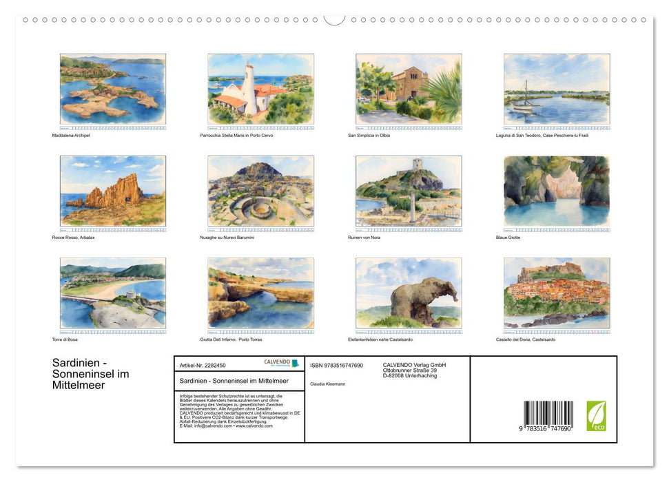 Sardinien - Sonneninsel im Mittelmeer (CALVENDO Premium Wandkalender 2026)