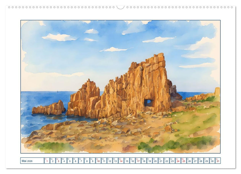 Sardinien - Sonneninsel im Mittelmeer (CALVENDO Premium Wandkalender 2026)