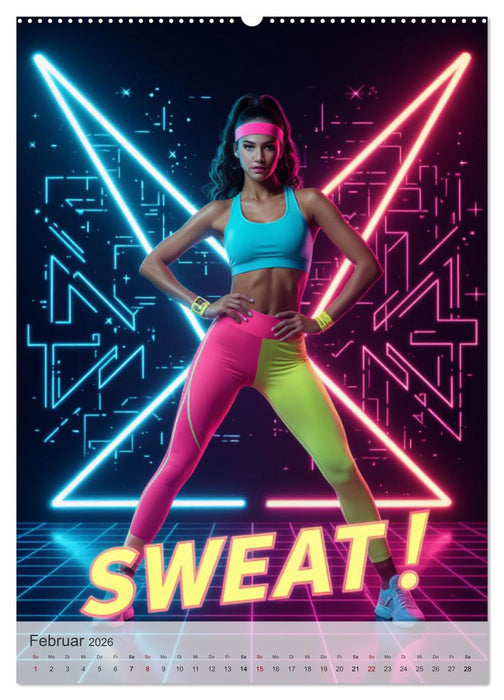 Back to the Eighties - Electric Neon Nights (CALVENDO Wandkalender 2026)