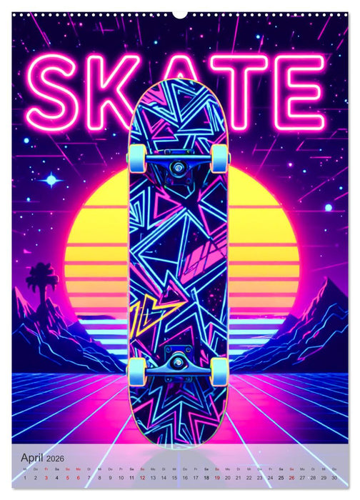 Back to the Eighties - Electric Neon Nights (CALVENDO Wandkalender 2026)