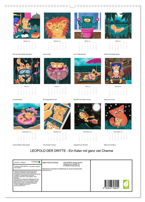 LEOPOLD DER DRITTE - Ein Kater mit ganz viel Charme (CALVENDO Premium Wandkalender 2026)