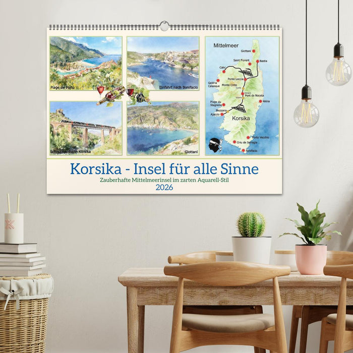 Korsika - Insel für alle Sinne (CALVENDO Wandkalender 2026)
