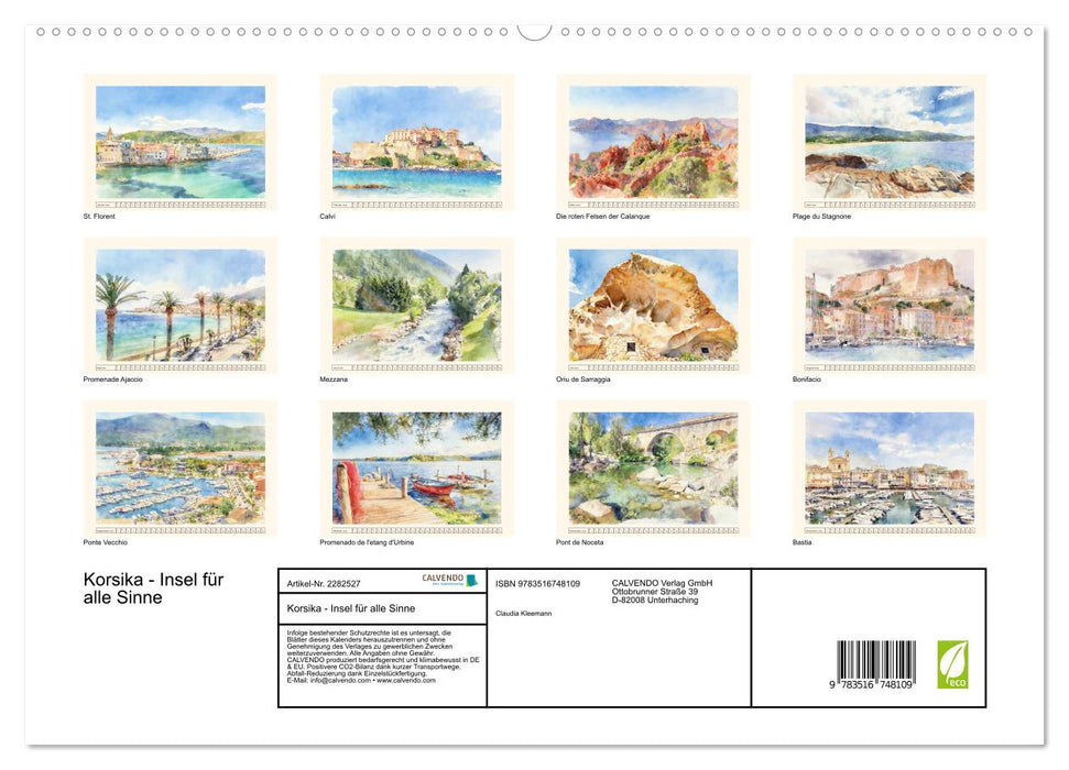 Korsika - Insel für alle Sinne (CALVENDO Premium Wandkalender 2026)