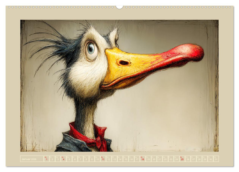 Seelen vom Hof. Bauernhoftiere als Charakterporträts (CALVENDO Premium Wandkalender 2026)