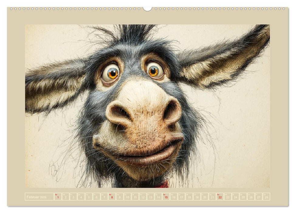 Seelen vom Hof. Bauernhoftiere als Charakterporträts (CALVENDO Premium Wandkalender 2026)