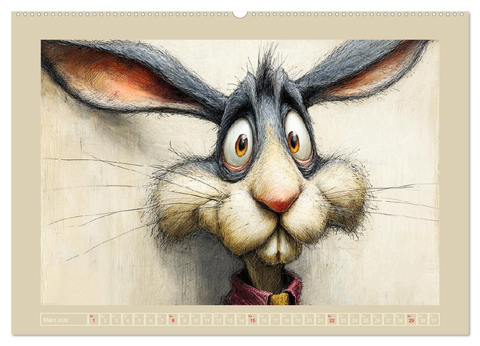 Seelen vom Hof. Bauernhoftiere als Charakterporträts (CALVENDO Premium Wandkalender 2026)