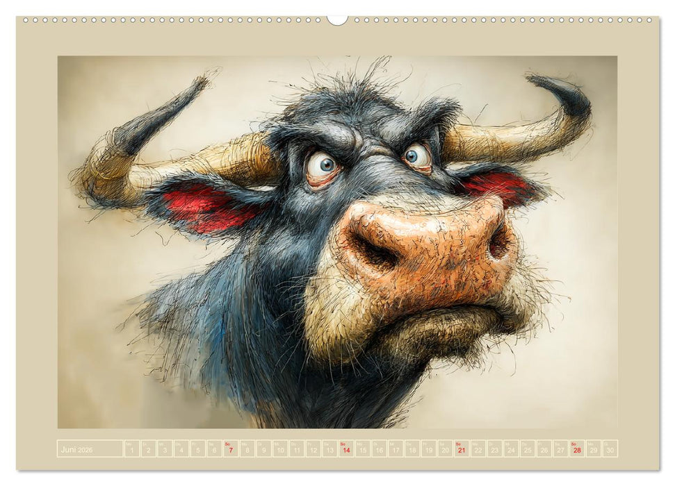 Seelen vom Hof. Bauernhoftiere als Charakterporträts (CALVENDO Premium Wandkalender 2026)