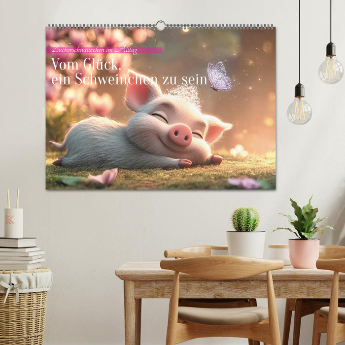 Vom Glück, ein Schweinchen zu sein (CALVENDO Wandkalender 2026)