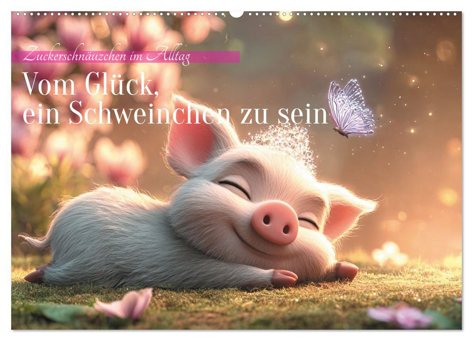 Vom Glück, ein Schweinchen zu sein (CALVENDO Wandkalender 2026)